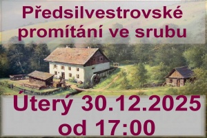 Pozvánka na předsilverstrovské promítání ve srubu