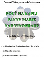Pozvánka na pouť na kapličku