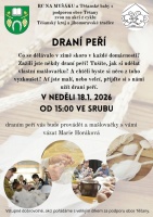 Pozvánka na Draní peří ve srubu