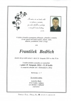 Smuteční oznámení - pan František Bedřich 26.11.2024