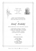 Smuteční oznámení - pan Josef Zvolský 10.5.2025