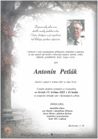 Smuteční oznámení - pan Antonín Petlák 9.5.2025