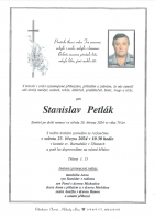 Smuteční oznámení - pan Stanislav Petlák, 20.3.2024