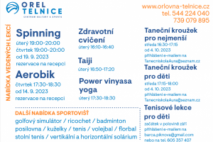 Nabídka sportovnáho vyžití a kroužků- Orel Telnice